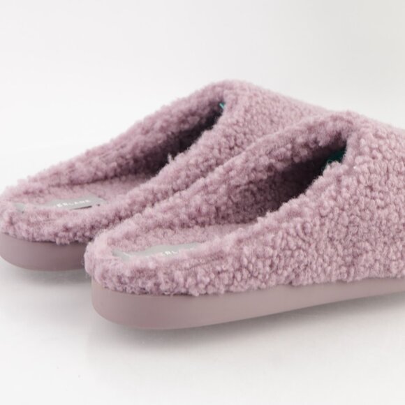 Everlane Womens ReNew Teddy Mule Slipper Size 9 Mauve Slip On Fleece Sherpa Shoe - Picture 4 of 12